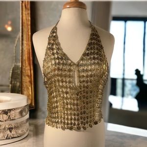 Gold Metal top for dancing or Night Club